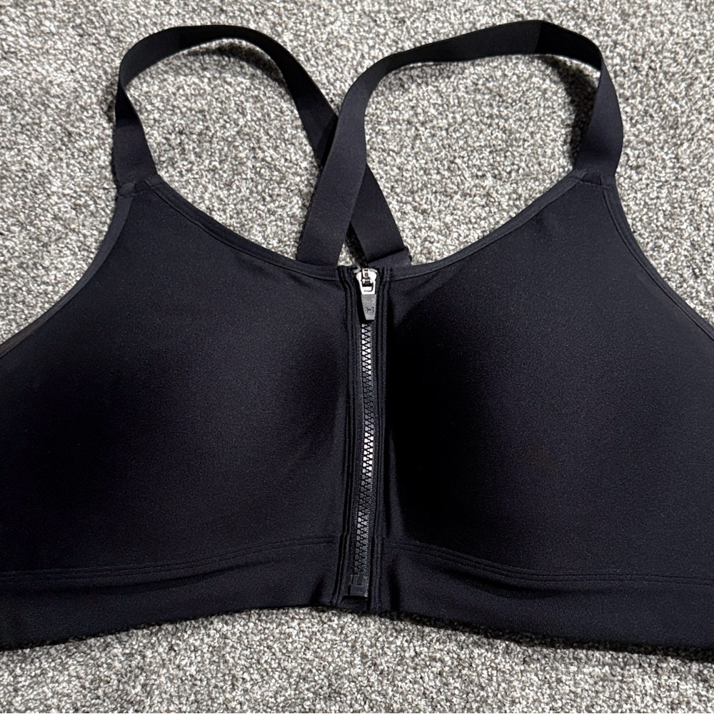 Under Armour Black Zip-Front Sports Bra